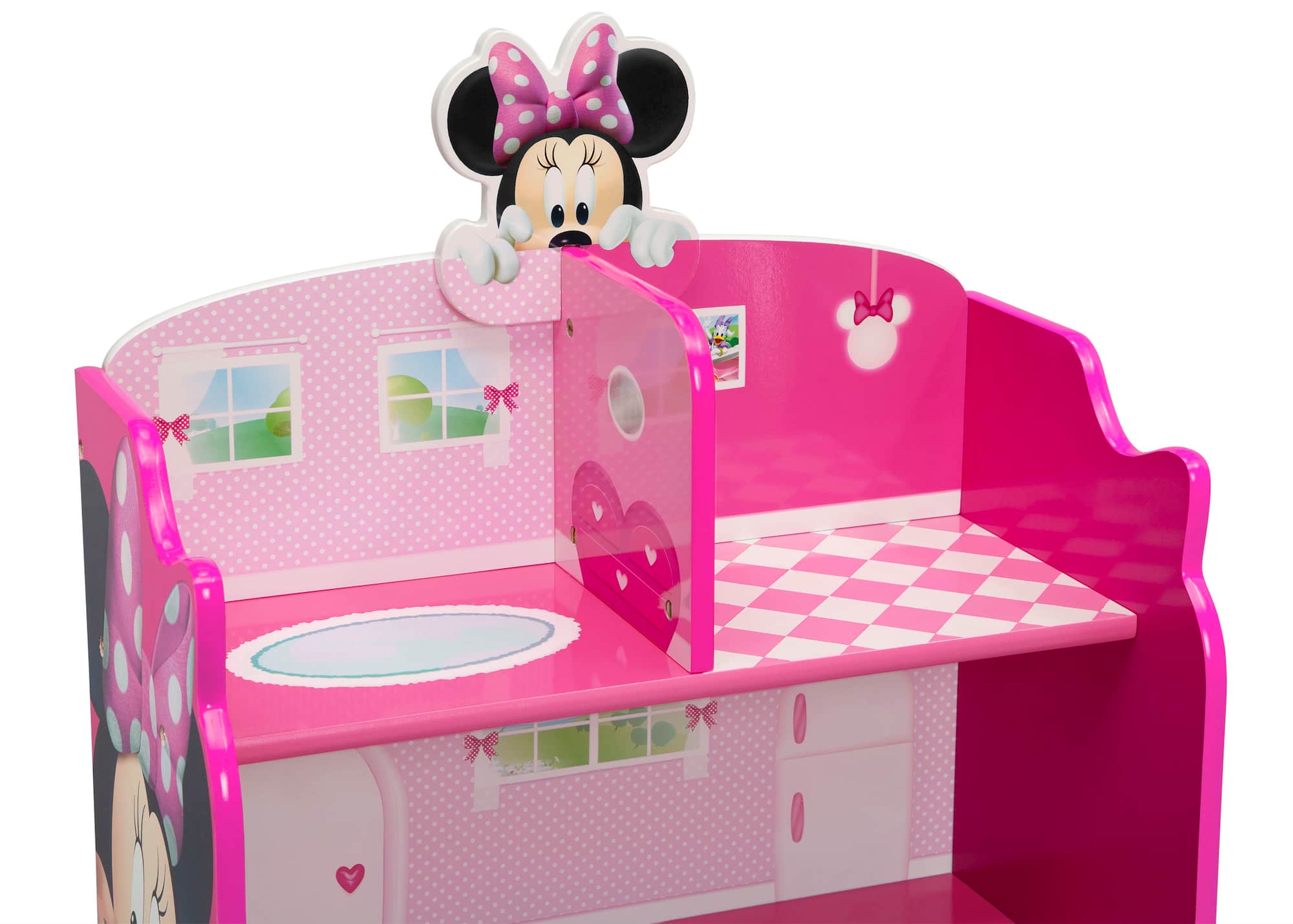 Disney® Minnie Mouse Wooden Playhouse 4-Shelf Bookcase